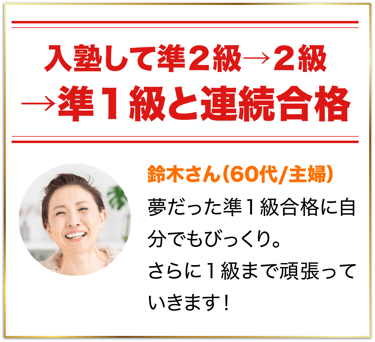ライティング満点で英検１級合格